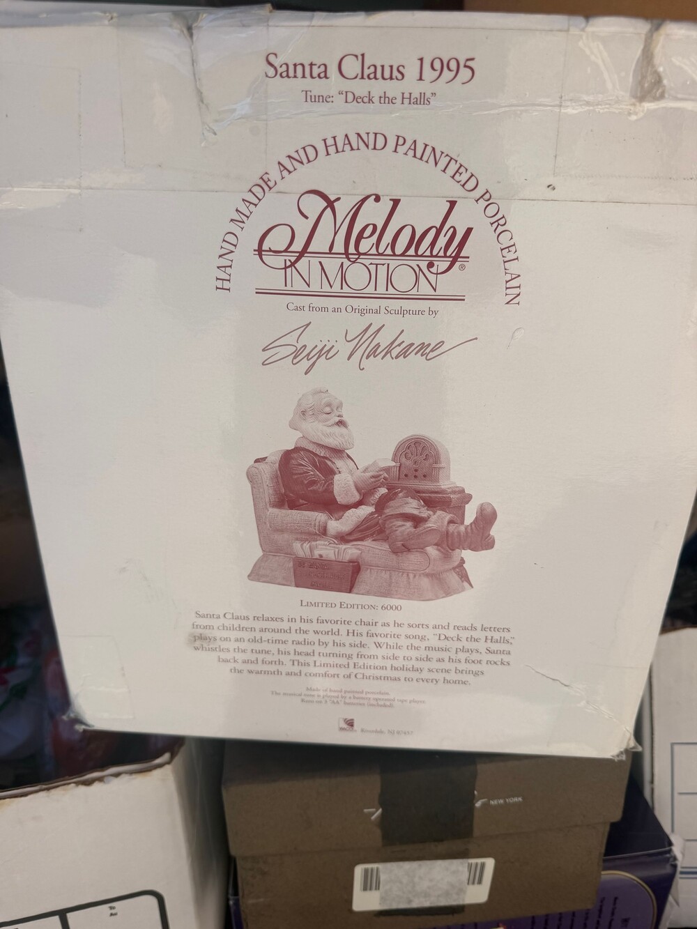 Melody in Motion Santa Claus 1995 Porcelain Figurine Hand Painted Limited Editio